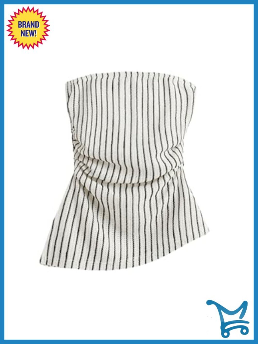 Women's Strapless Asymmetrical Tube Top Ruched Backless Slim Fit Summer